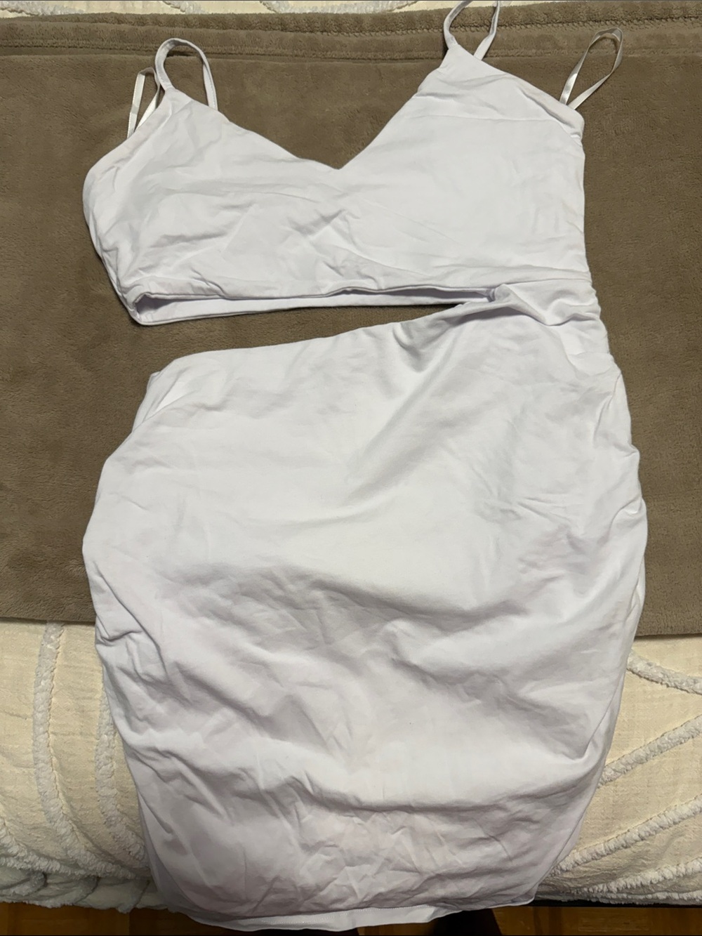 superdown White Mini Dress with Cutout